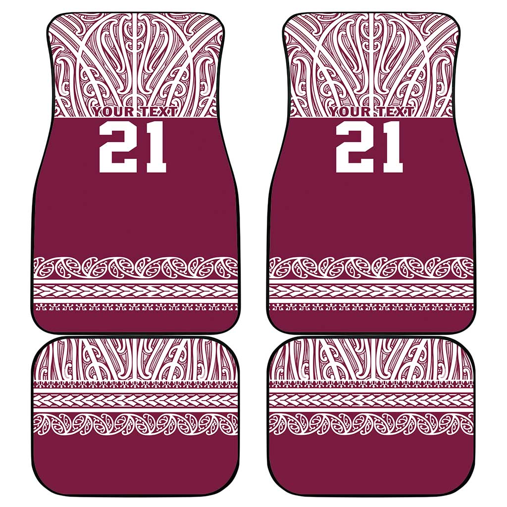 Queensland Maori Nga Hau E Wha Custom Car Mats Polynesian Maori Tribal Pattern