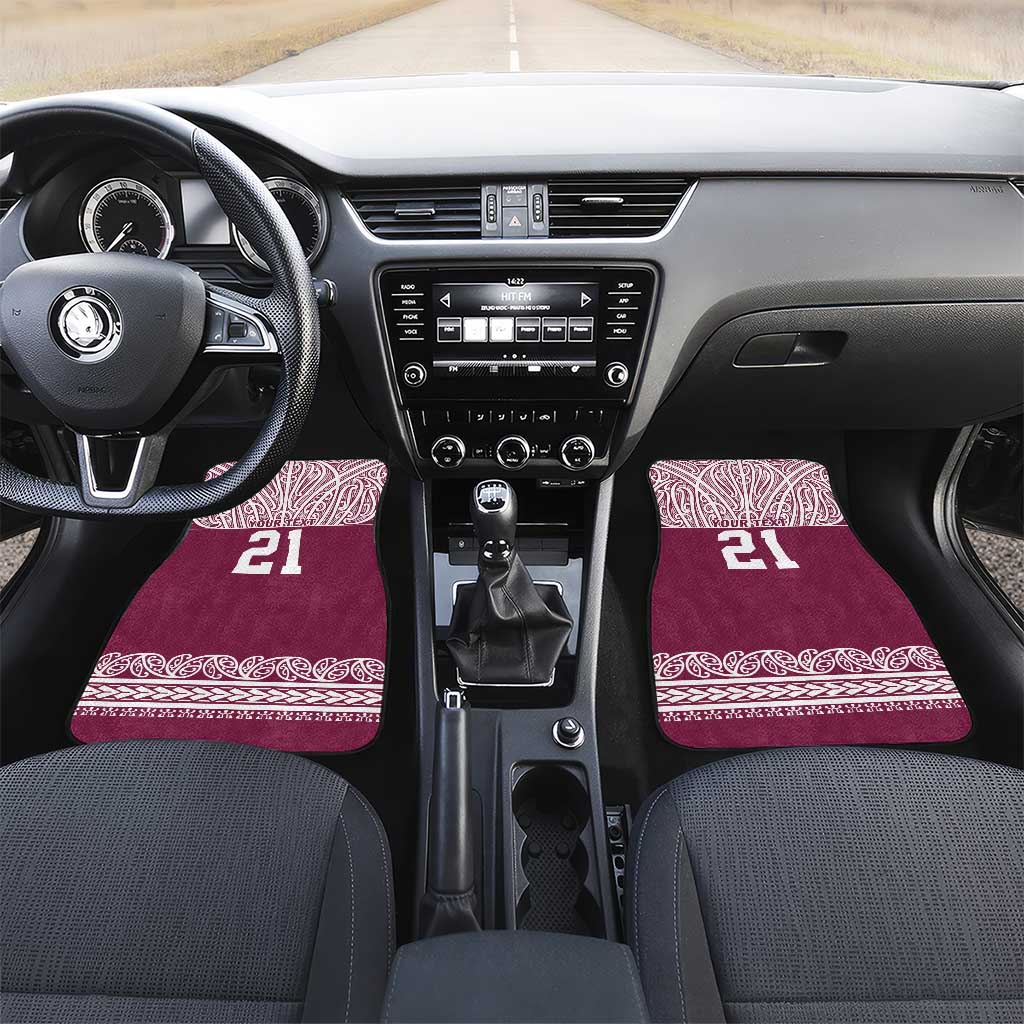 Queensland Maori Nga Hau E Wha Custom Car Mats Polynesian Maori Tribal Pattern