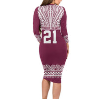 Queensland Maori Nga Hau E Wha Custom Family Matching Long Sleeve Bodycon Dress and Hawaiian Shirt Polynesian Maori Tribal Pattern