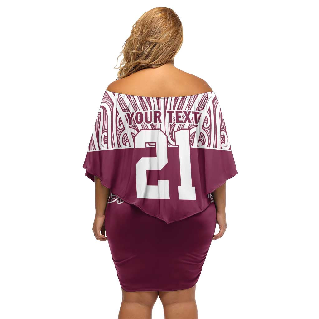 Queensland Maori Nga Hau E Wha Custom Family Matching Off Shoulder Short Dress and Hawaiian Shirt Polynesian Maori Tribal Pattern LT9 - Polynesian Pride