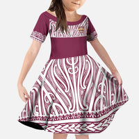 Queensland Maori Nga Hau E Wha Custom Family Matching Puletasi and Hawaiian Shirt Polynesian Maori Tribal Pattern