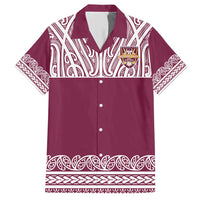 Queensland Maori Nga Hau E Wha Custom Family Matching Short Sleeve Bodycon Dress and Hawaiian Shirt Polynesian Maori Tribal Pattern