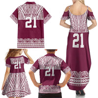 Queensland Maori Nga Hau E Wha Custom Family Matching Summer Maxi Dress and Hawaiian Shirt Polynesian Maori Tribal Pattern LT9 - Polynesian Pride