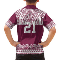 Queensland Maori Nga Hau E Wha Custom Kid Hawaiian Shirt Polynesian Maori Tribal Pattern