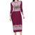Queensland Maori Nga Hau E Wha Custom Long Sleeve Bodycon Dress Polynesian Maori Tribal Pattern