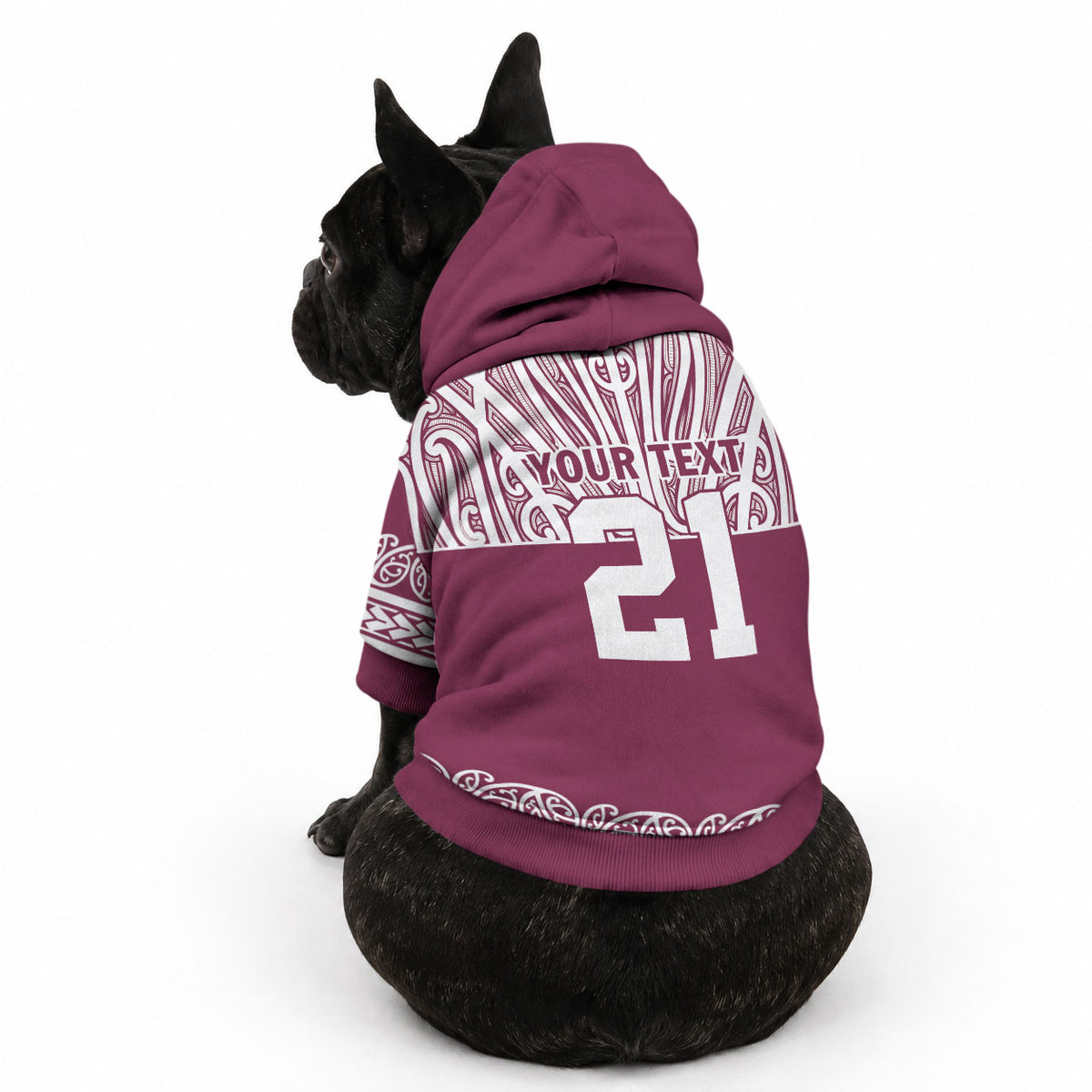 Queensland Maori Nga Hau E Wha Custom Pet Hoodie Polynesian Maori Tribal Pattern