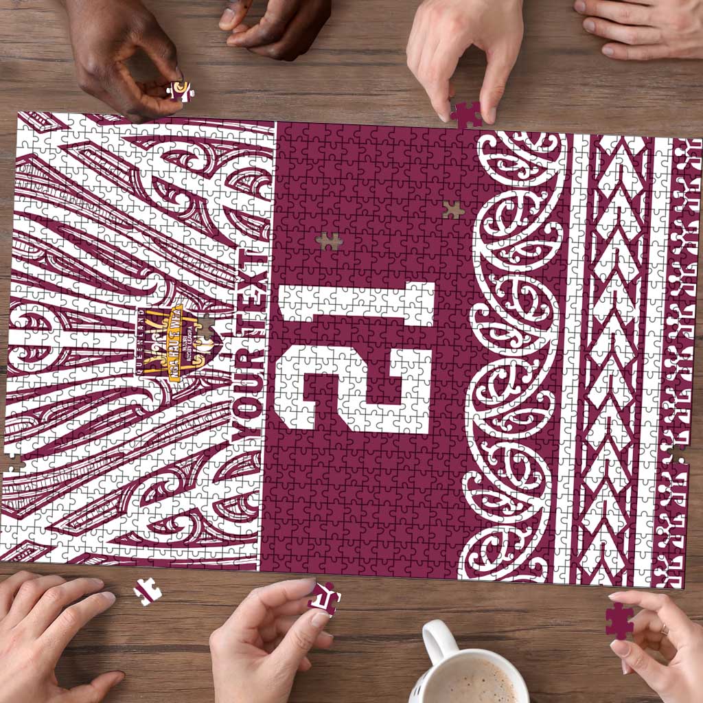 Queensland Maori Nga Hau E Wha Custom Puzzle Polynesian Maori Tribal Pattern - Polynesian Pride
