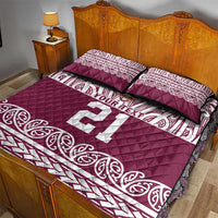 Queensland Maori Nga Hau E Wha Custom Quilt Bed Set Polynesian Maori Tribal Pattern