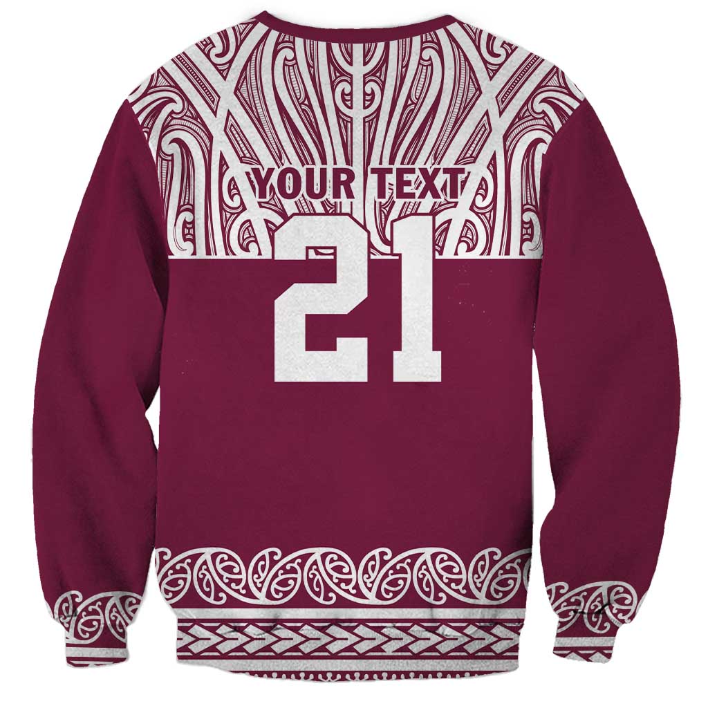Queensland Maori Nga Hau E Wha Custom Sweatshirt Polynesian Maori Tribal Pattern LT9 - Polynesian Pride
