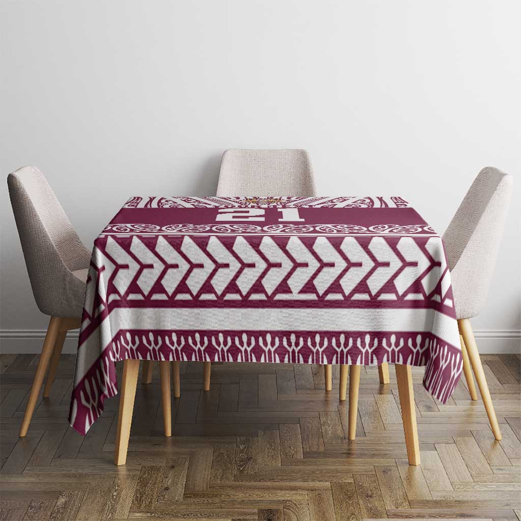 Queensland Maori Nga Hau E Wha Custom Tablecloth Polynesian Maori Tribal Pattern