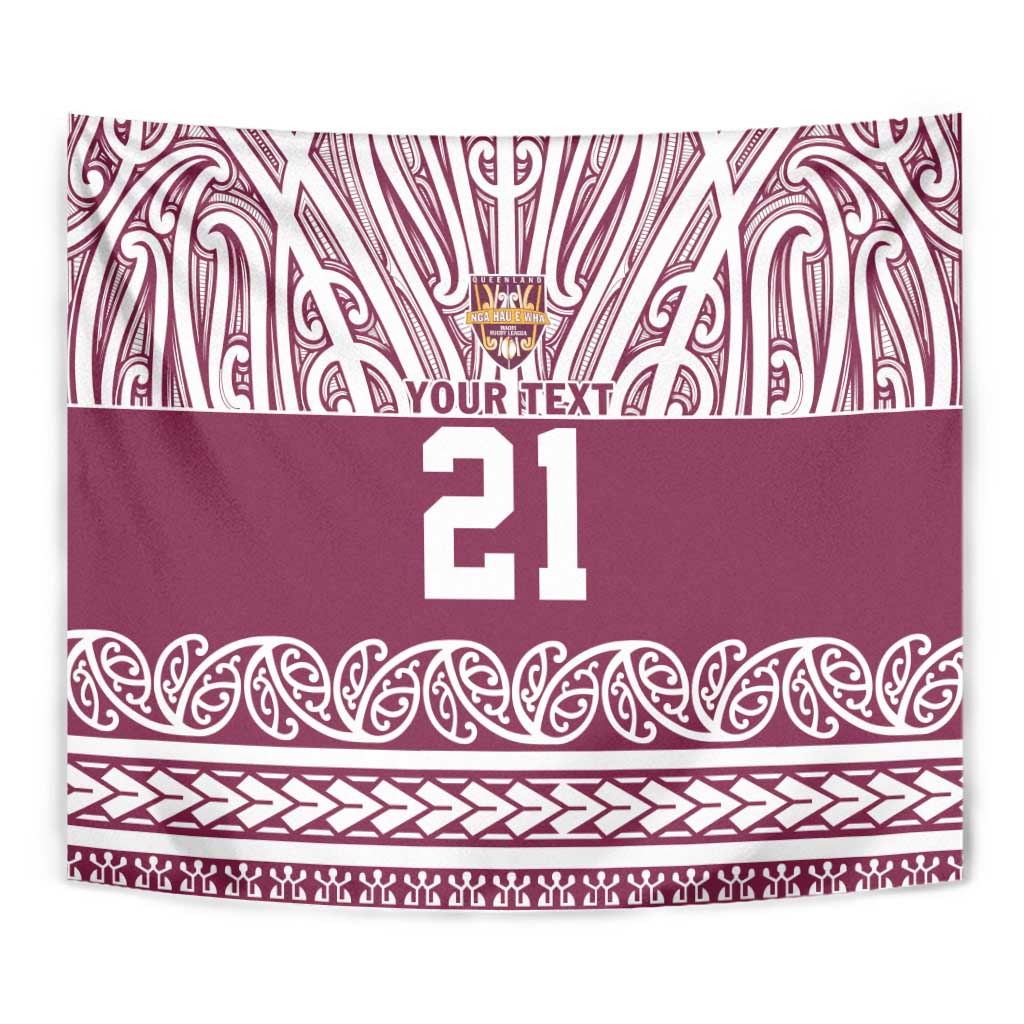 Queensland Maori Nga Hau E Wha Custom Tapestry Polynesian Maori Tribal Pattern