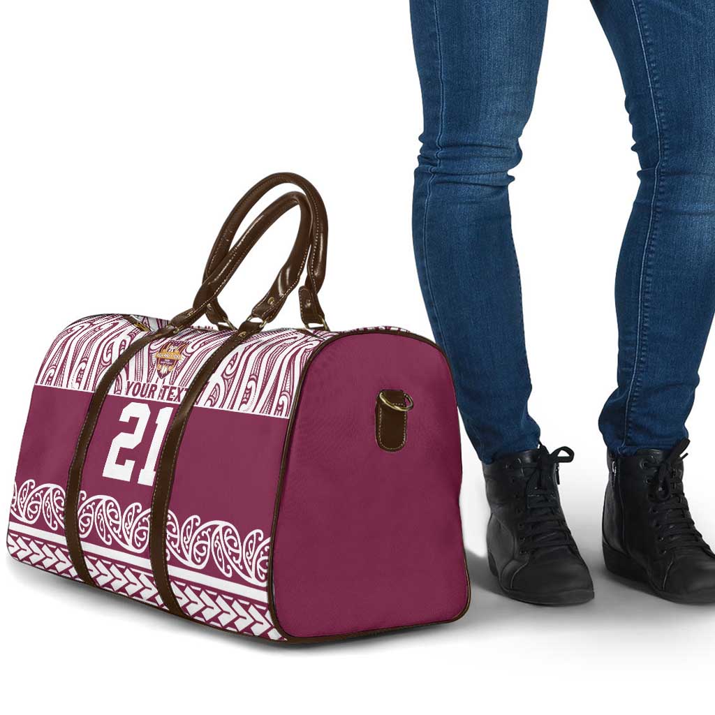 Queensland Maori Nga Hau E Wha Custom Travel Bag Polynesian Maori Tribal Pattern - Polynesian Pride