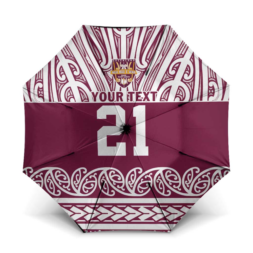 Queensland Maori Nga Hau E Wha Custom Umbrella Polynesian Maori Tribal Pattern - Polynesian Pride