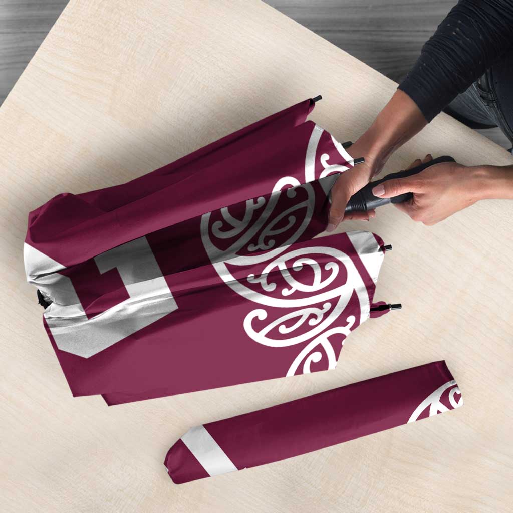Queensland Maori Nga Hau E Wha Custom Umbrella Polynesian Maori Tribal Pattern - Polynesian Pride