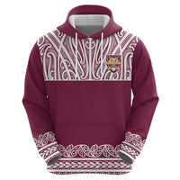 Queensland Maori Nga Hau E Wha Custom Zip Hoodie Polynesian Maori Tribal Pattern
