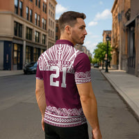 Queensland Maori Nga Hau E Wha Custom Zipper Polo Shirt Polynesian Maori Tribal Pattern - Polynesian Pride