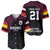 Queensland Papua New Guinea Custom Baseball Jersey All Black Pacific PNG Tribal Style