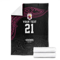 Queensland Papua New Guinea Custom Blanket All Black Pacific PNG Tribal Style