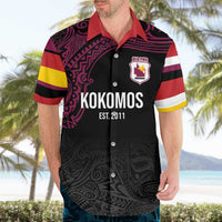 Queensland Papua New Guinea Custom Hawaiian Shirt All Black Pacific PNG Tribal Style