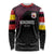Queensland Papua New Guinea Custom Long Sleeve Shirt All Black Pacific PNG Tribal Style