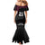 Queensland Papua New Guinea Custom Mermaid Dress All Black Pacific PNG Tribal Style