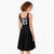 Queensland Papua New Guinea Custom Midi Dress All Black Pacific PNG Tribal Style - Polynesian Pride
