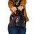 Queensland Papua New Guinea Custom Shoulder Handbag All Black Pacific PNG Tribal Style
