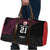 Queensland Papua New Guinea Custom Travel Bag All Black Pacific PNG Tribal Style - Polynesian Pride