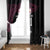 Queensland Papua New Guinea Custom Window Curtain All Black Pacific PNG Tribal Style