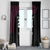 Queensland Papua New Guinea Custom Window Curtain All Black Pacific PNG Tribal Style