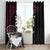 Queensland Papua New Guinea Custom Window Curtain All Black Pacific PNG Tribal Style
