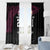 Queensland Papua New Guinea Custom Window Curtain All Black Pacific PNG Tribal Style