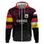 Queensland Papua New Guinea Custom Zip Hoodie All Black Pacific PNG Tribal Style