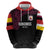 Queensland Papua New Guinea Custom Zip Hoodie All Black Pacific PNG Tribal Style