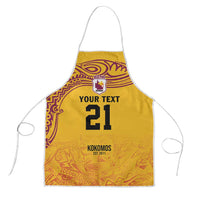 Queensland Papua New Guinea Custom Apron All Gold Pacific PNG Tribal Style - Polynesian Pride