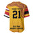 Queensland Papua New Guinea Custom Baseball Jersey All Gold Pacific PNG Tribal Style