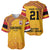 Queensland Papua New Guinea Custom Baseball Jersey All Gold Pacific PNG Tribal Style