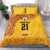 Queensland Papua New Guinea Custom Bedding Set All Gold Pacific PNG Tribal Style