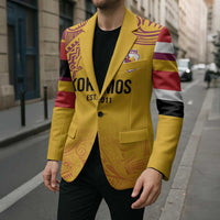Queensland Papua New Guinea Custom Blazer All Gold Pacific PNG Tribal Style - Polynesian Pride