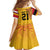Queensland Papua New Guinea Custom Family Matching Tank Maxi Dress and Hawaiian Shirt All Gold Pacific PNG Tribal Style