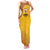 Queensland Papua New Guinea Custom Family Matching Tank Maxi Dress and Hawaiian Shirt All Gold Pacific PNG Tribal Style