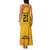 Queensland Papua New Guinea Custom Family Matching Tank Maxi Dress and Hawaiian Shirt All Gold Pacific PNG Tribal Style