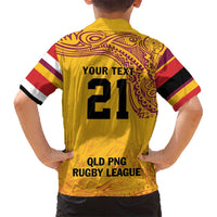 Queensland Papua New Guinea Custom Hawaiian Shirt All Gold Pacific PNG Tribal Style