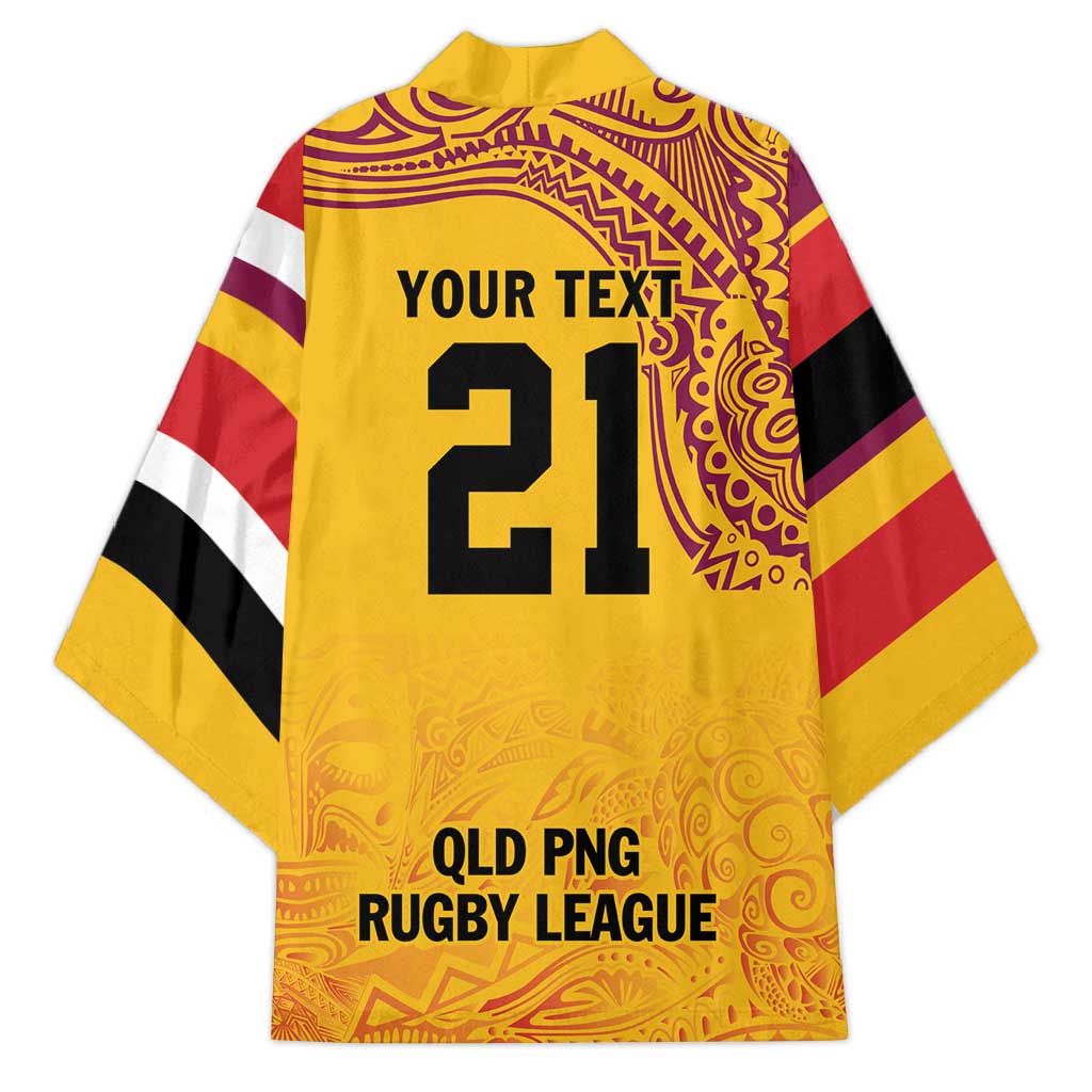Queensland Papua New Guinea Custom Kimono All Gold Pacific PNG Tribal Style - Polynesian Pride