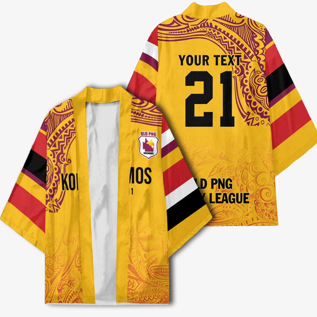Queensland Papua New Guinea Custom Kimono All Gold Pacific PNG Tribal Style - Polynesian Pride