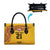Queensland Papua New Guinea Custom Leather Bag All Gold Pacific PNG Tribal Style - Polynesian Pride