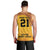 Queensland Papua New Guinea Custom Men Tank Top All Gold Pacific PNG Tribal Style