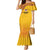 Queensland Papua New Guinea Custom Mermaid Dress All Gold Pacific PNG Tribal Style