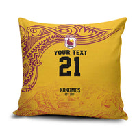 Queensland Papua New Guinea Custom Pillow Cover All Gold Pacific PNG Tribal Style - Polynesian Pride