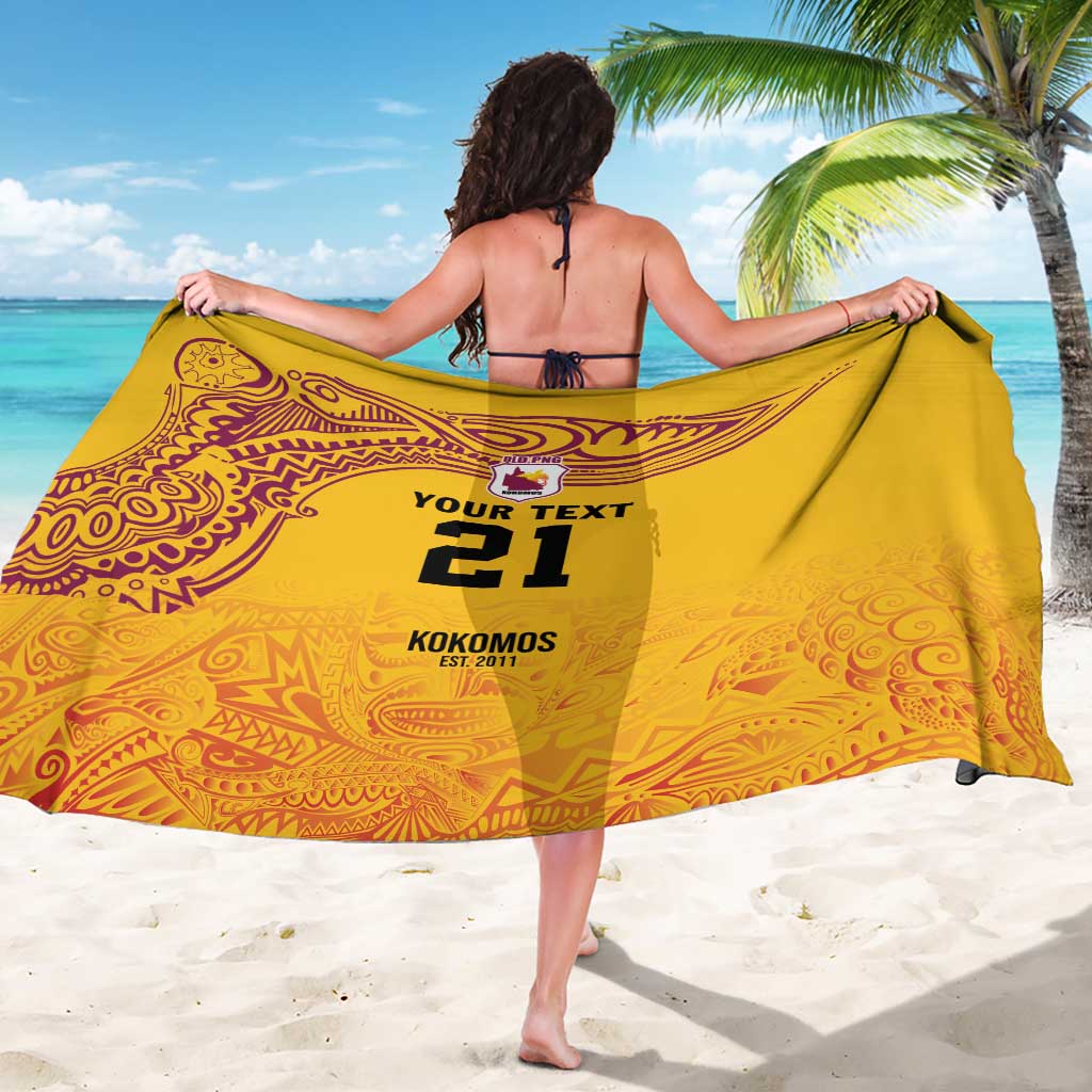 Queensland Papua New Guinea Custom Sarong All Gold Pacific PNG Tribal Style